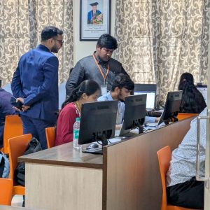 Monitoring students in computer lab during training session